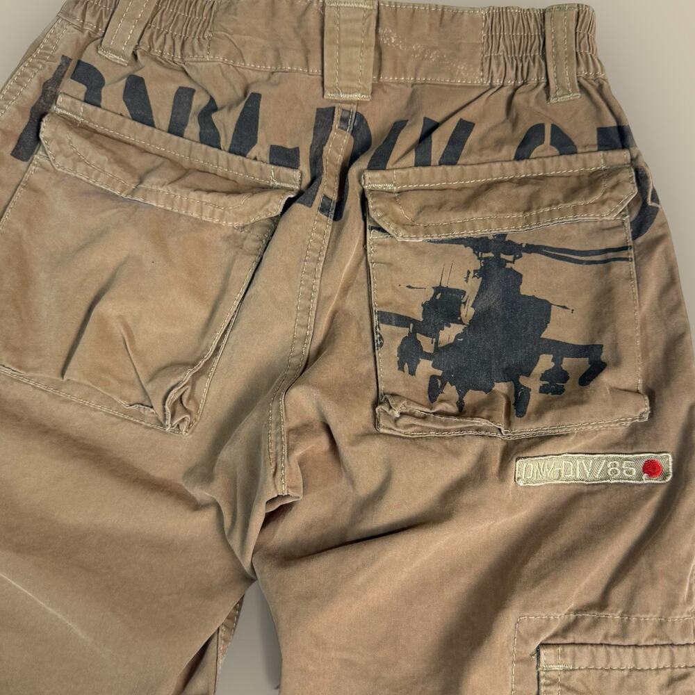 Vtg Y2K JNCO Khaki Tan Pants Boys Size 7x Skater Cargo 90s Wide Leg Baggy 24x22 - Picture 4 of 7